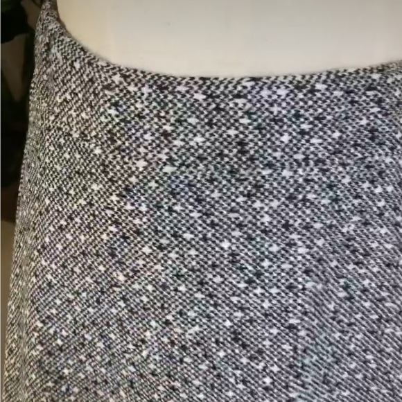 Vintage Tweed Maxi Skirt Black/ White Pull- On Size Small A-line Flare - Picture 11 of 13